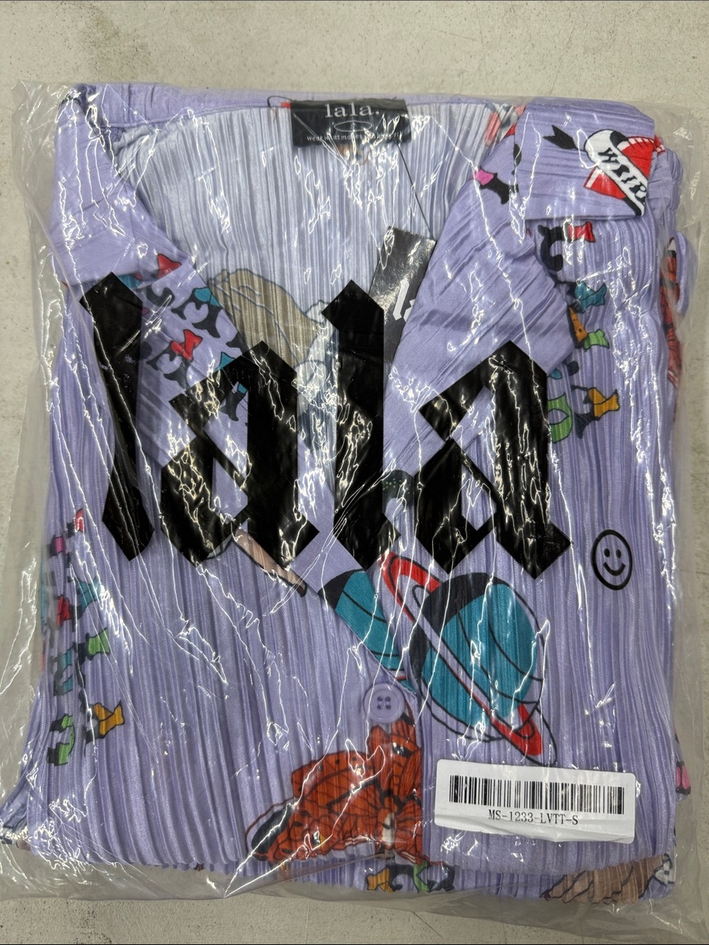 DRESSED IN LALA  plissé skirt set in LAVENDER TATTOO  $152 MSRP - Picture 2 of 4